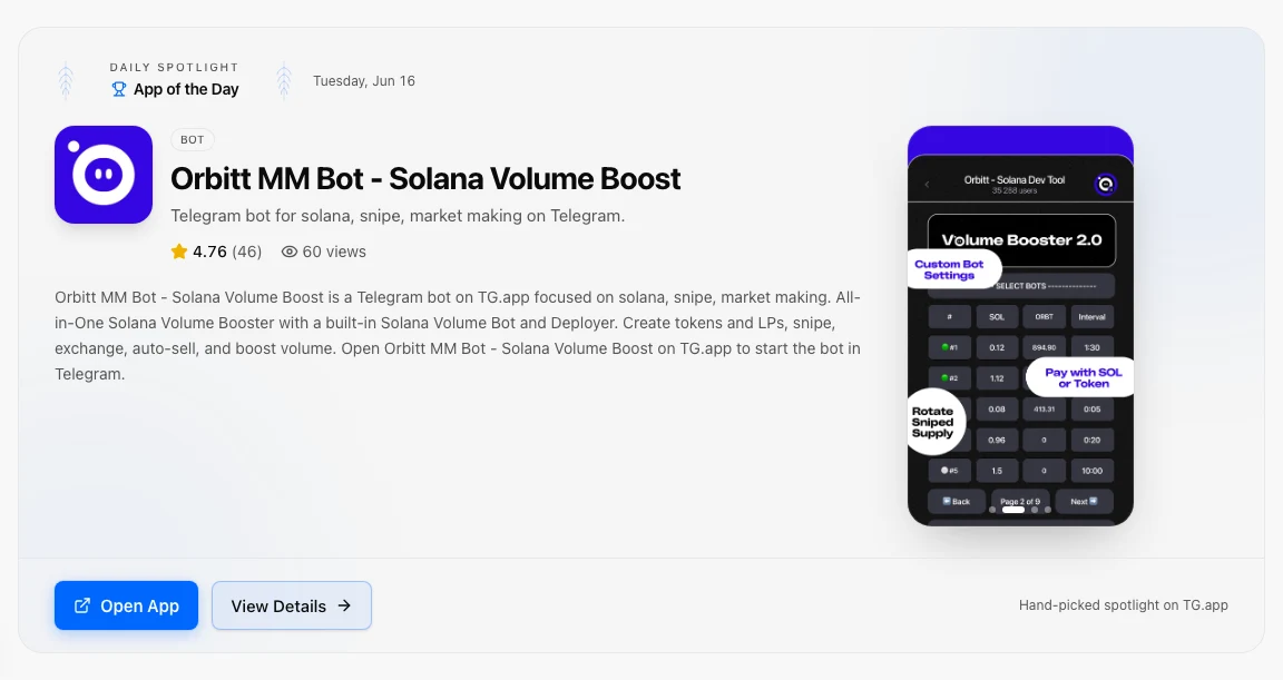 App of the Day hero with laurel badge and footer actions