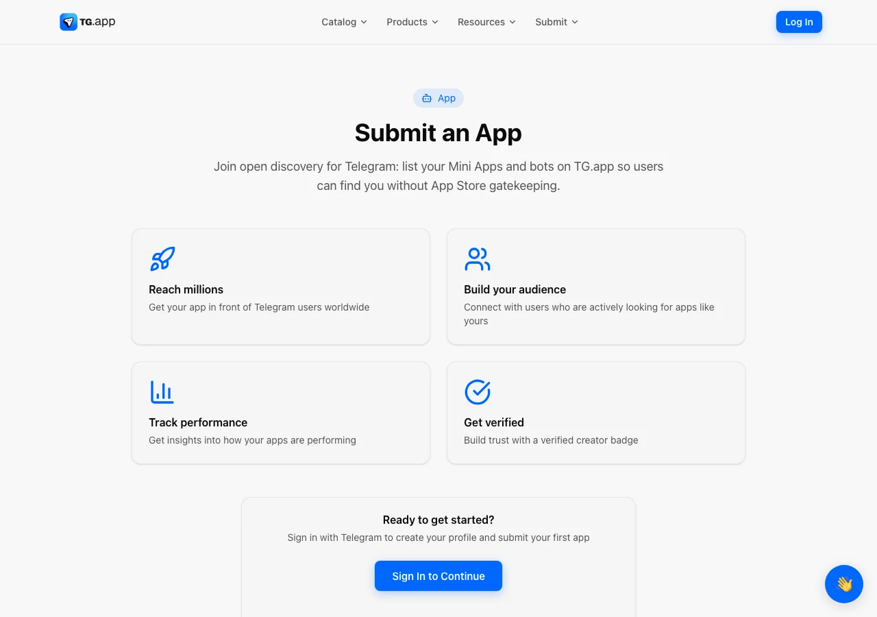 Become a creator page with open discovery positioning